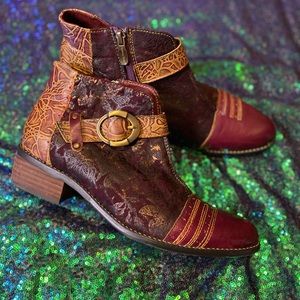 L’artiste leather ankle boots